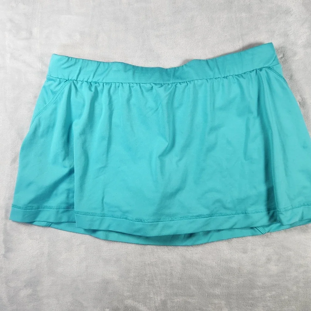 Adidas Adipower Women's Straight Mini Skort Polyester Teal Size‎ M Golf